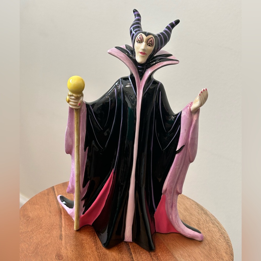 Disney Vintage Maleficent Figurine Porcelain Statue Japan Sleeping Beauty Decor